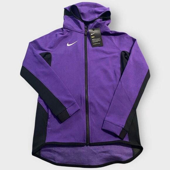 Nike Youth Dry Showtime Full Zip Dri-FIT Double Knit Hoodie Kids size M New - Picture 2 of 9